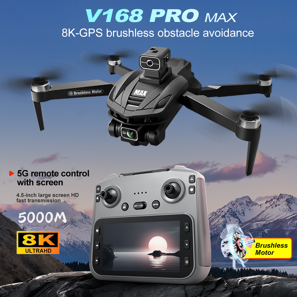 Rc Helicopter Electric - V168 PRO Max GPS 드론 8K