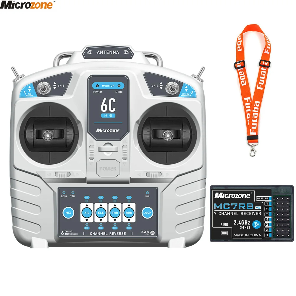 Rc Helicopter Electric - MicroZone MC6C 미니 V2 컨트롤러 송신기,